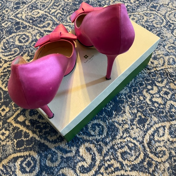 Sold - Kate Spade Pink Satin Bow Pump Sz 10 - Picture 9 of 9